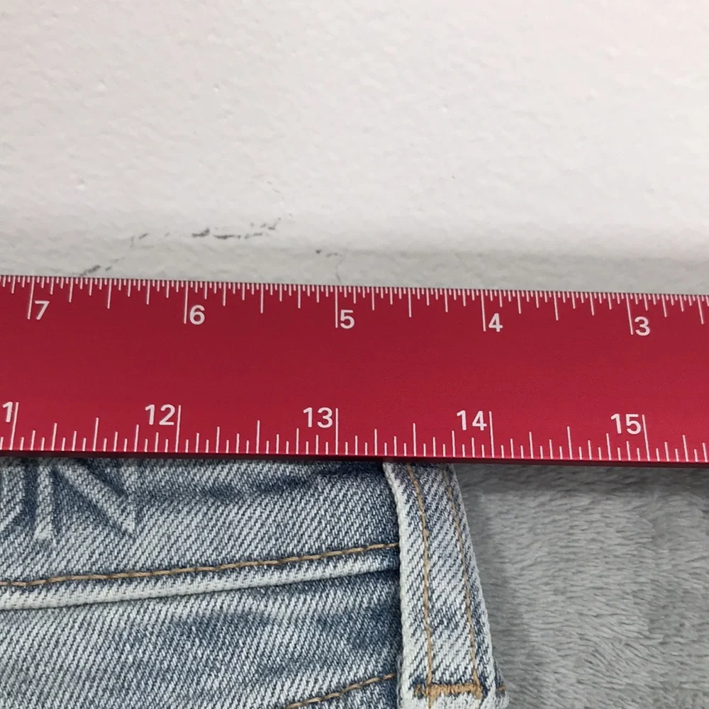 LNDN Denim Distressed Light Wash Straight Jeans Size 27 New